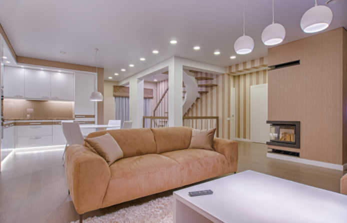 well lit room